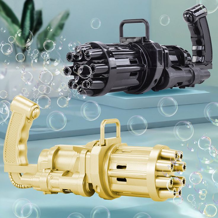 Automatic Bubble Gatling Gun 8-Holes Bubble Machine Bubble